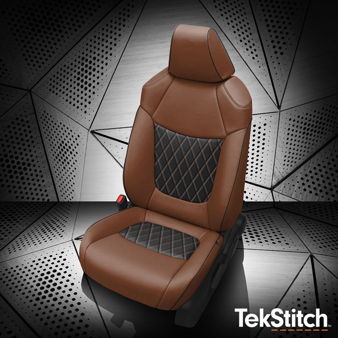 Mahogany wrap, Black insert, tekstitch Diamond, Black contrast all stitch, Black piping, Tek color Mahogany