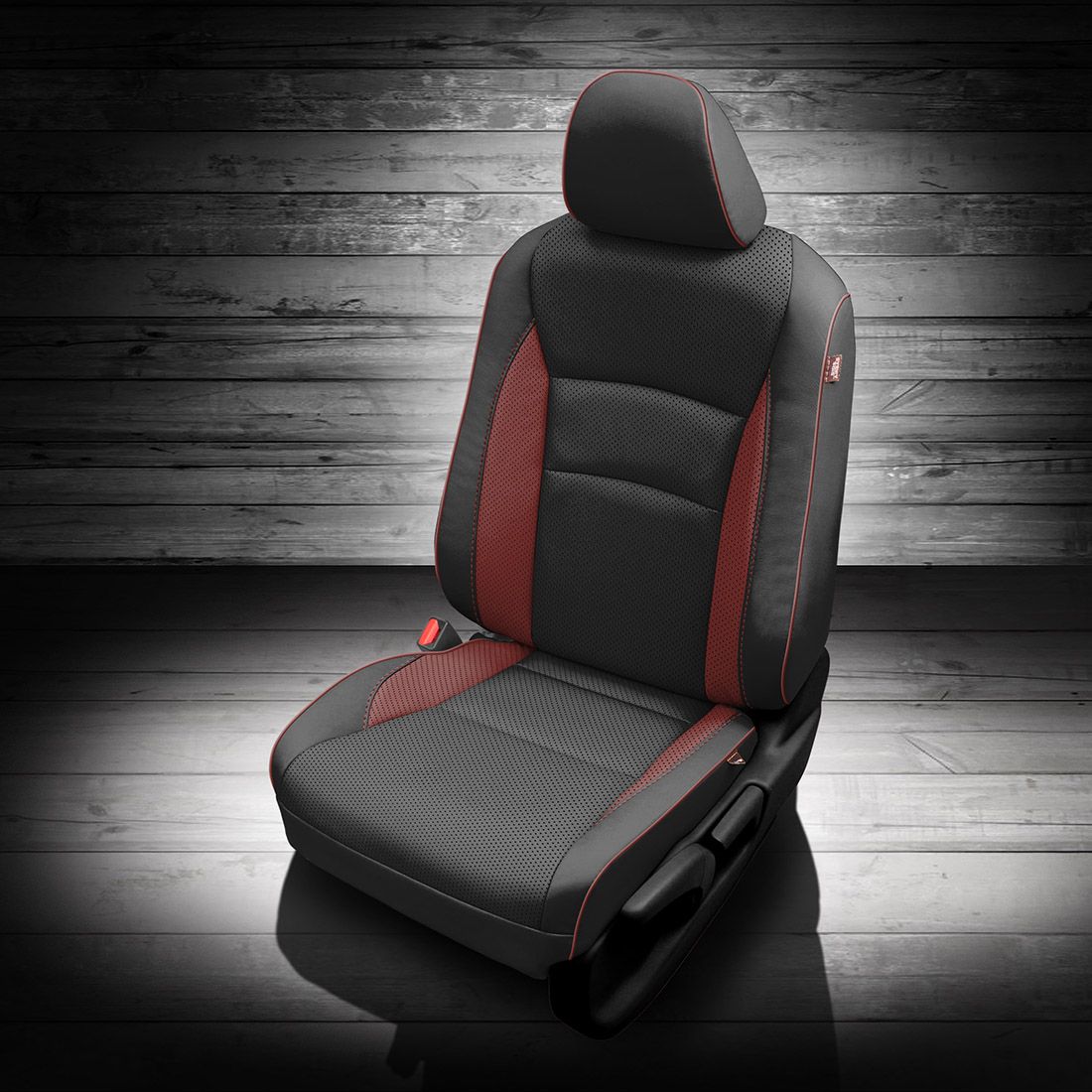 BLACK wrap, MED RED Wings, Perf Body & Wings, MED RED piping