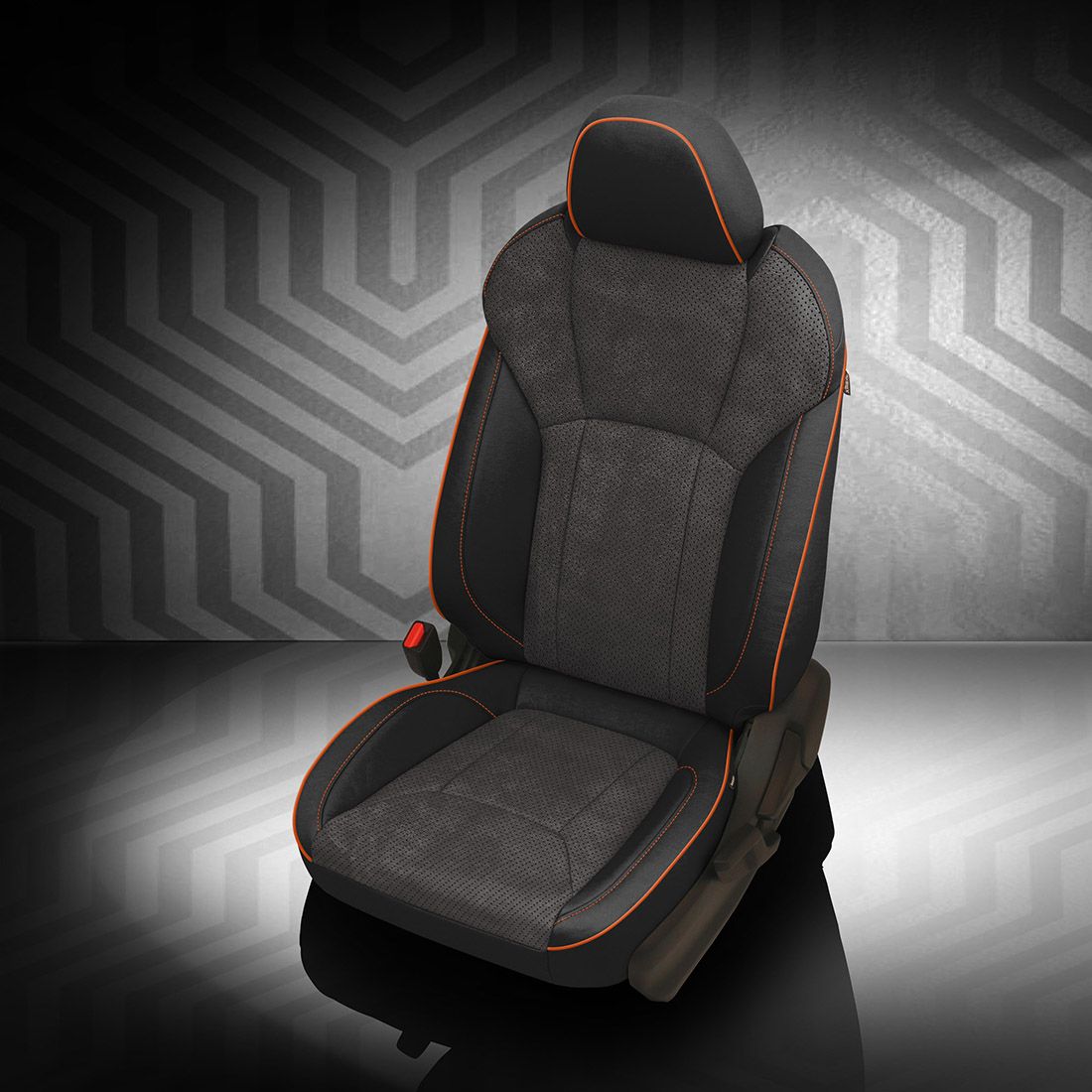 BLACK wrap, ~6929 DARK SLATE Body, Perf Body, TANGERINE piping