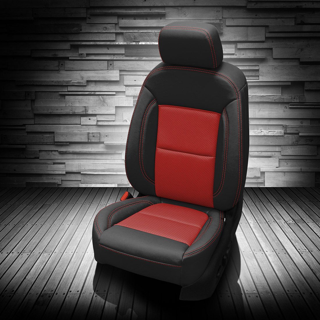 BLACK wrap, RED Insert, Perf Inserts, RED contrast all stitch, RED wings