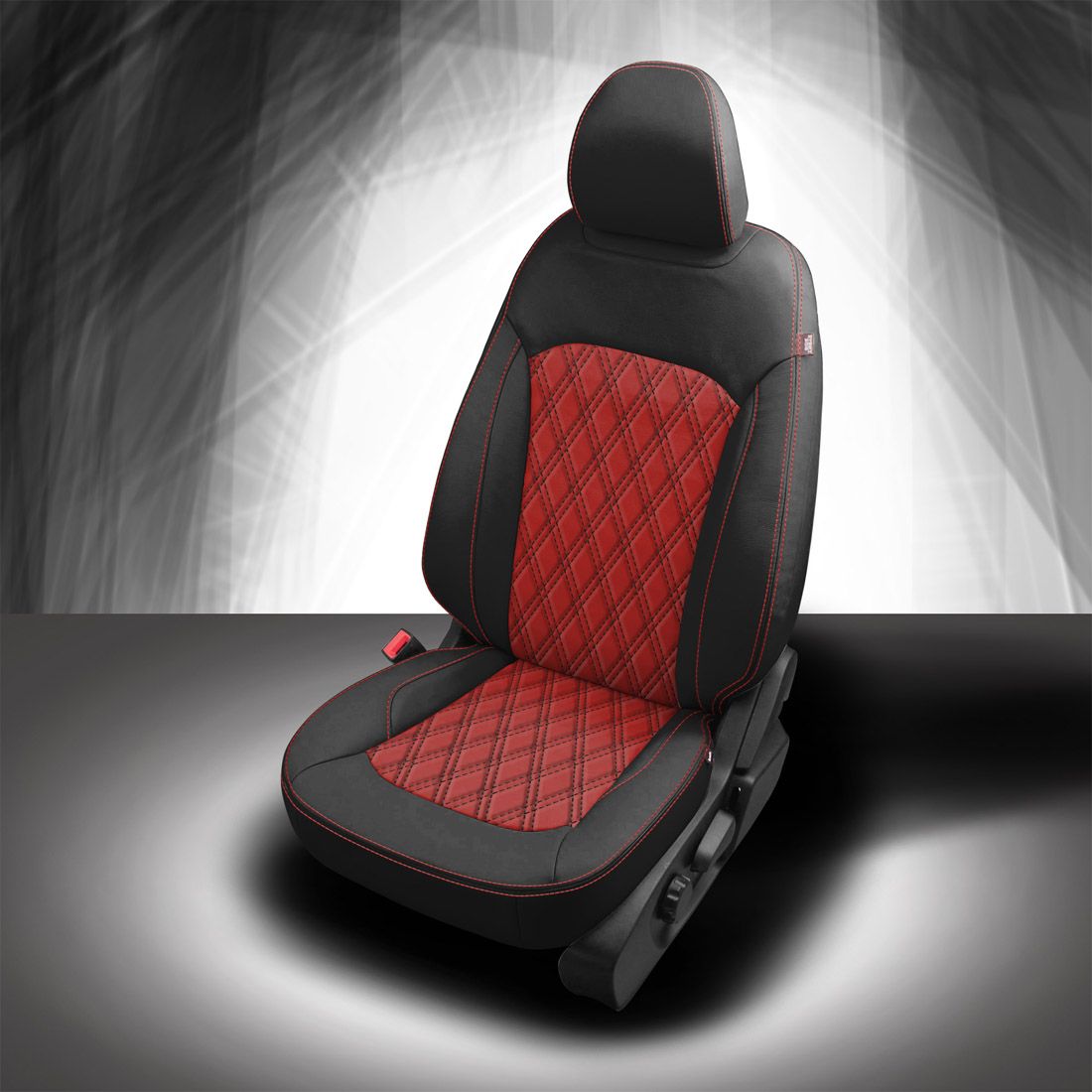 Black wrap, Red insert, tekstitch Double Diamond Insert, Red contrast all stitch, Tek color Black