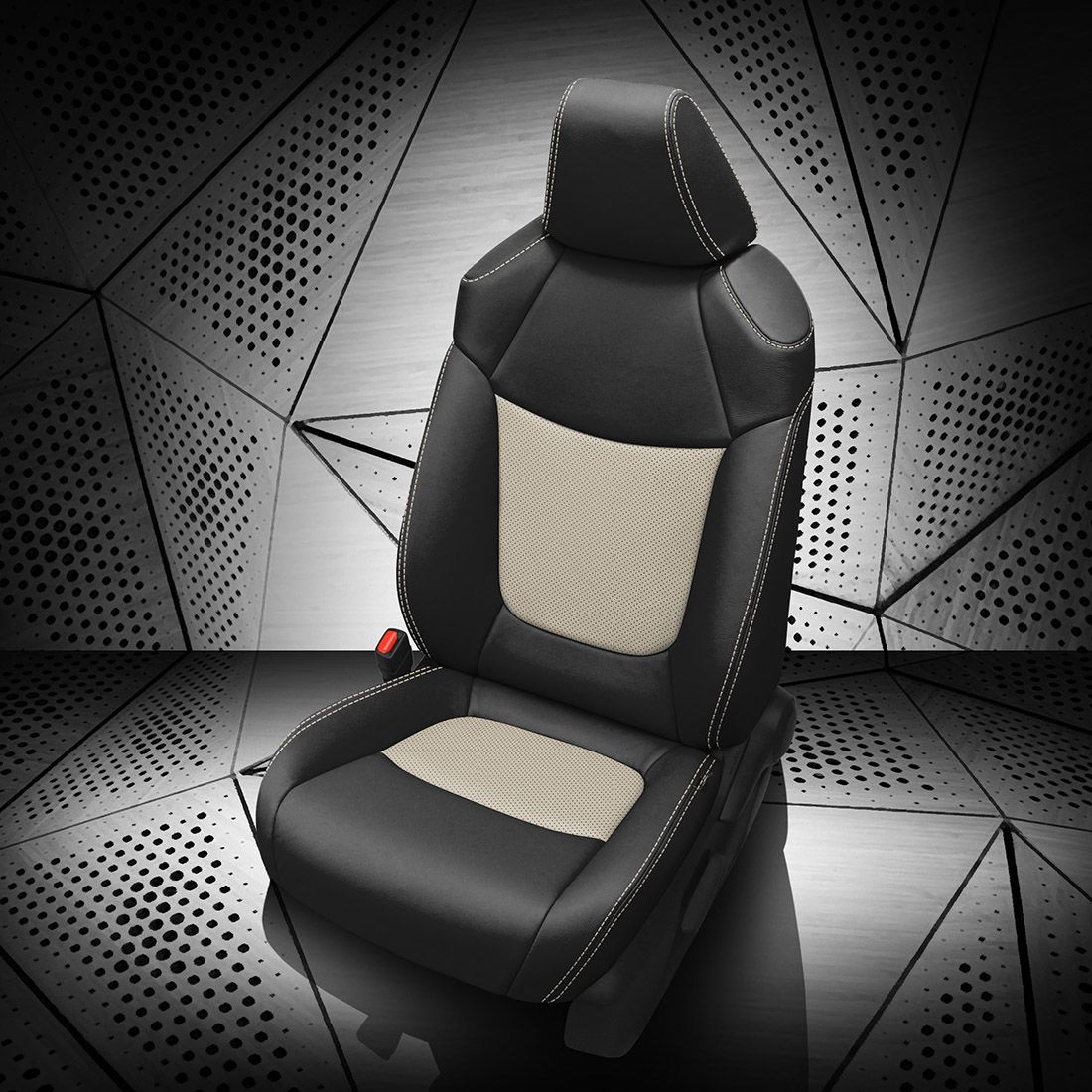 BLACK wrap, ALABASTER Insert, Perf Inserts, ALABASTER contrast all stitch