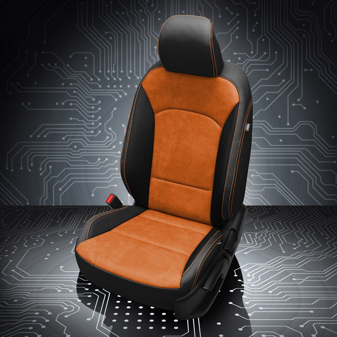 BLACK wrap, ~3032 MANGO Body, +CITRUS ORANGE contrast stitch, C SHADOW wings