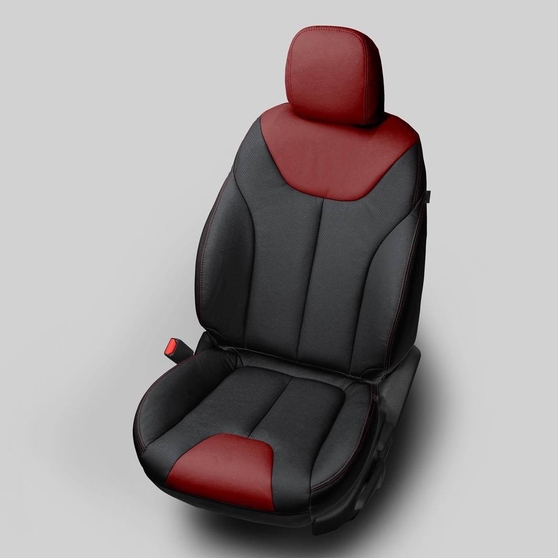 BLACK wrap, CARDINAL Wings, Perf Inserts, CARDINAL double stitching