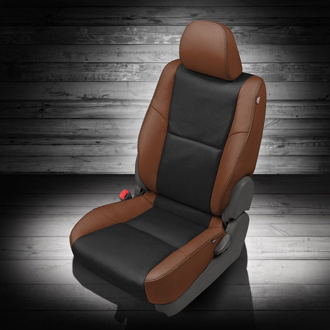 MAHOGANY wrap, BLACK Body, Perf Body, BLACK contrast all stitch