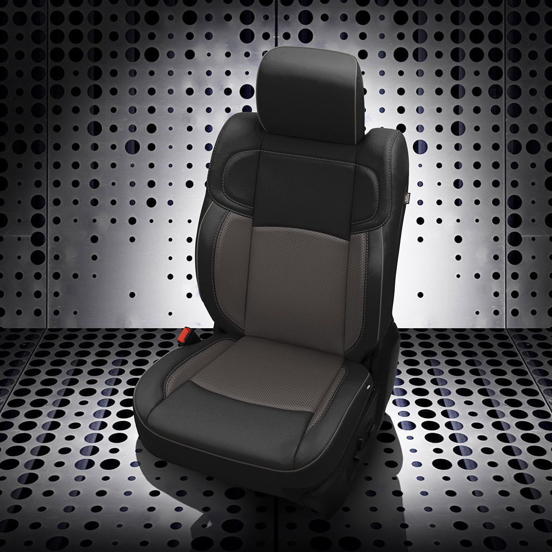 BLACK wrap, LT GREY Insert, Perf Inserts & Wings, LT GREY piping, LT GREY wings