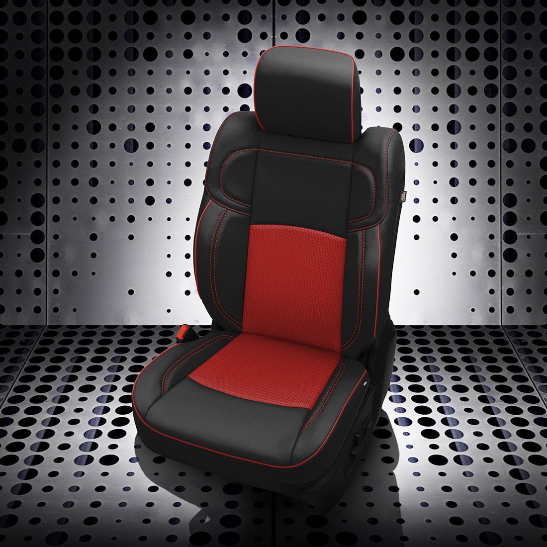 BLACK wrap, RED Insert, Perf Inserts, RED piping