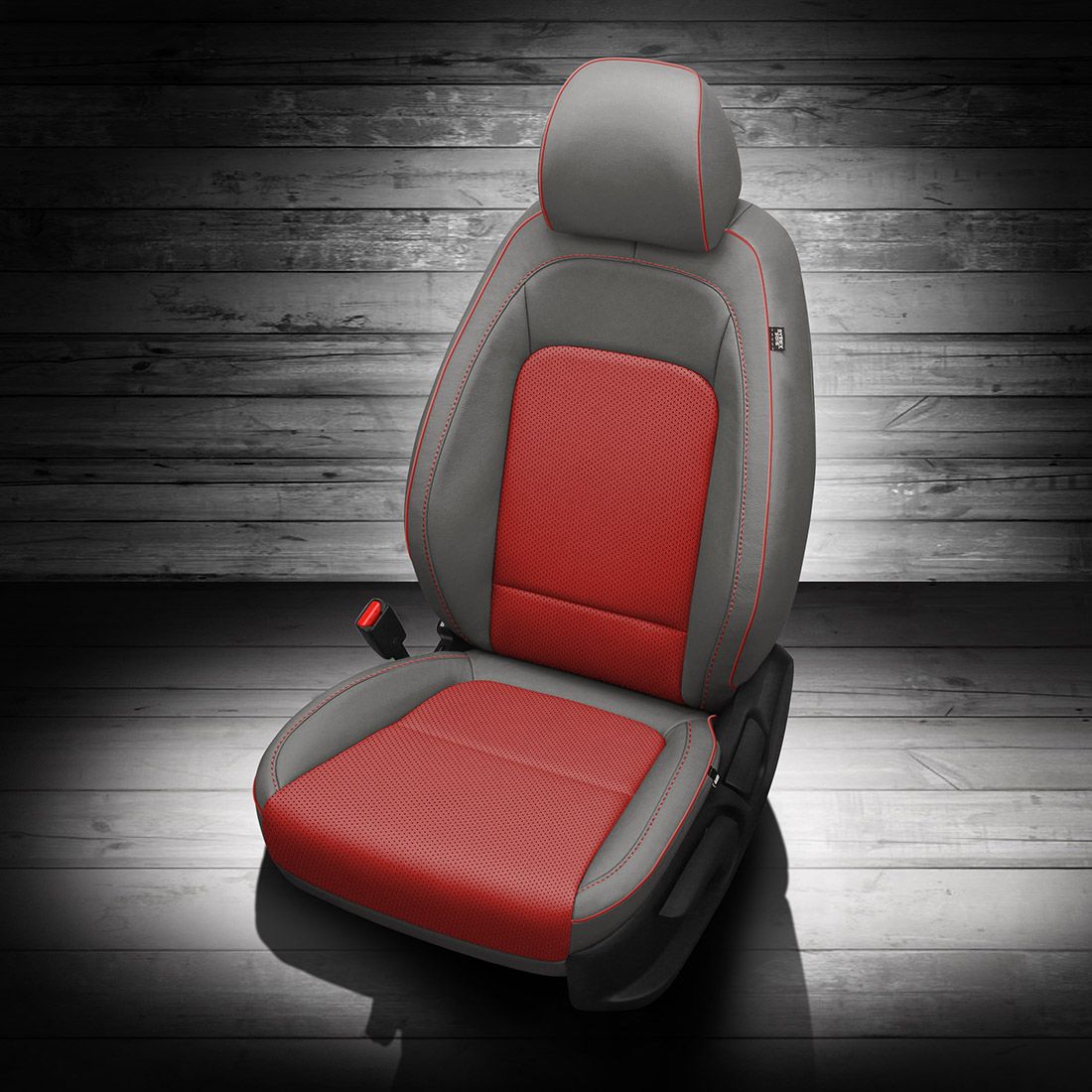 ICE GREY wrap, RED Combo, Perf Combo, RED piping