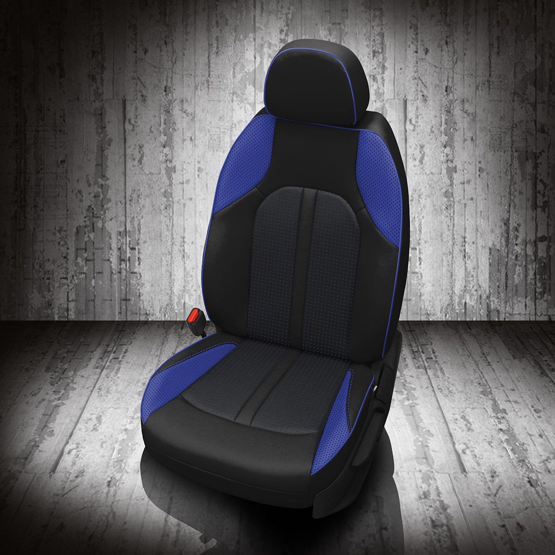 BLACK wrap, BCDA BLUE Insert, Perf Wings, COBALT contrast all stitch, COBALT wings