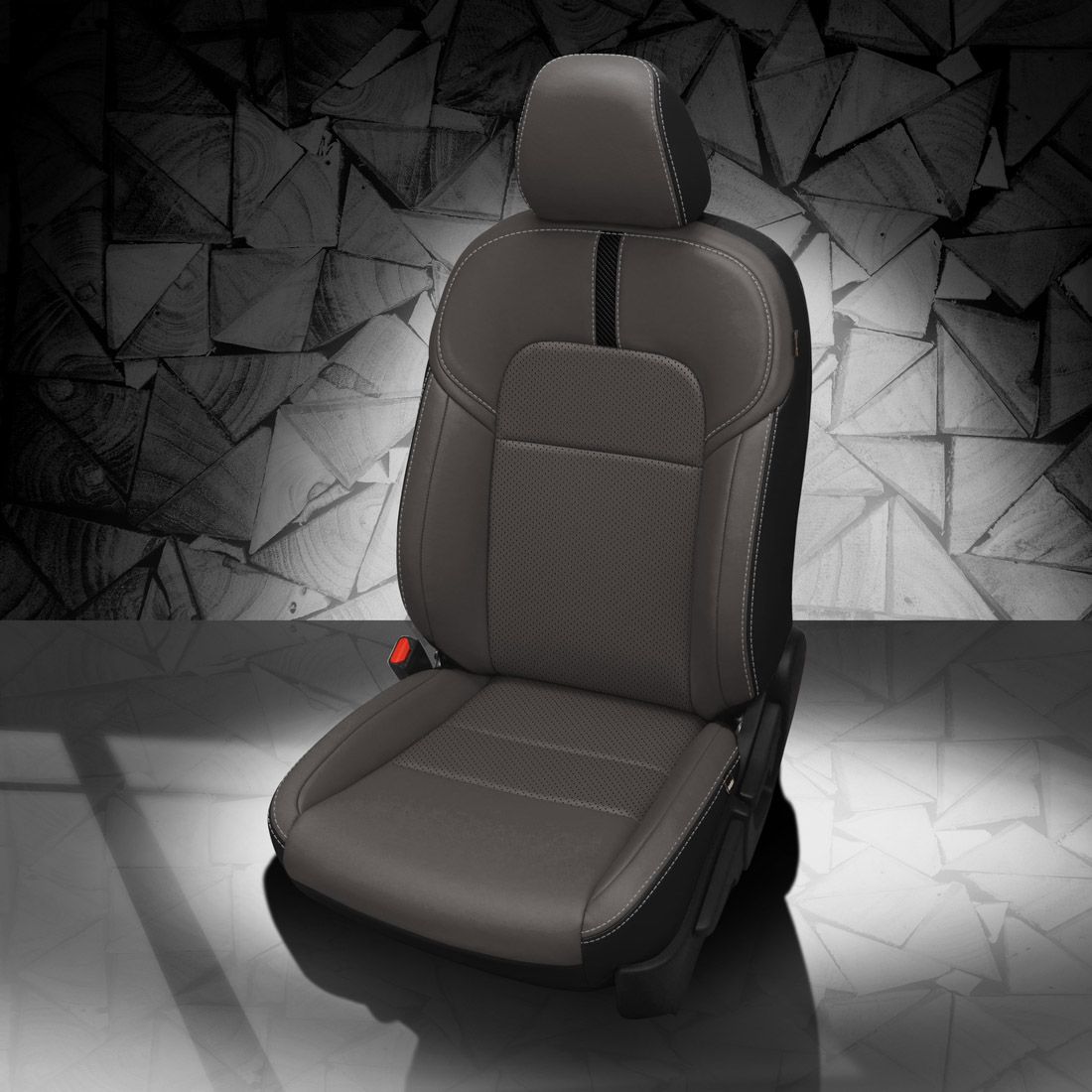 BLACK wrap, LT GREY Facing, Perf Inserts, SILVER contrast all stitch, C SHADOW wings