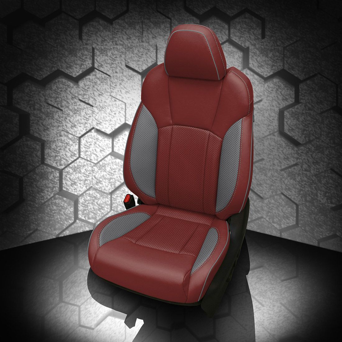 MED RED wrap, MED RED Body, Perf Inserts & Wings, LUNAR GREY piping, LUNAR GREY wings