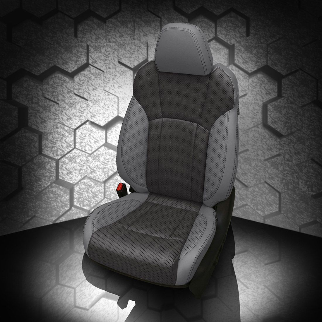LUNAR GREY wrap, GRAPHITE Body, Perf Body & Wings, GRAPHITE contrast all stitch