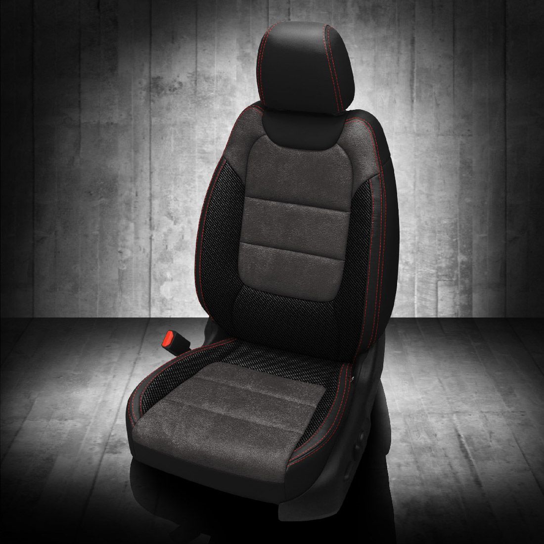BLACK wrap, ~6929 DARK SLATE Body, RED contrast all stitch, C SHADOW wings