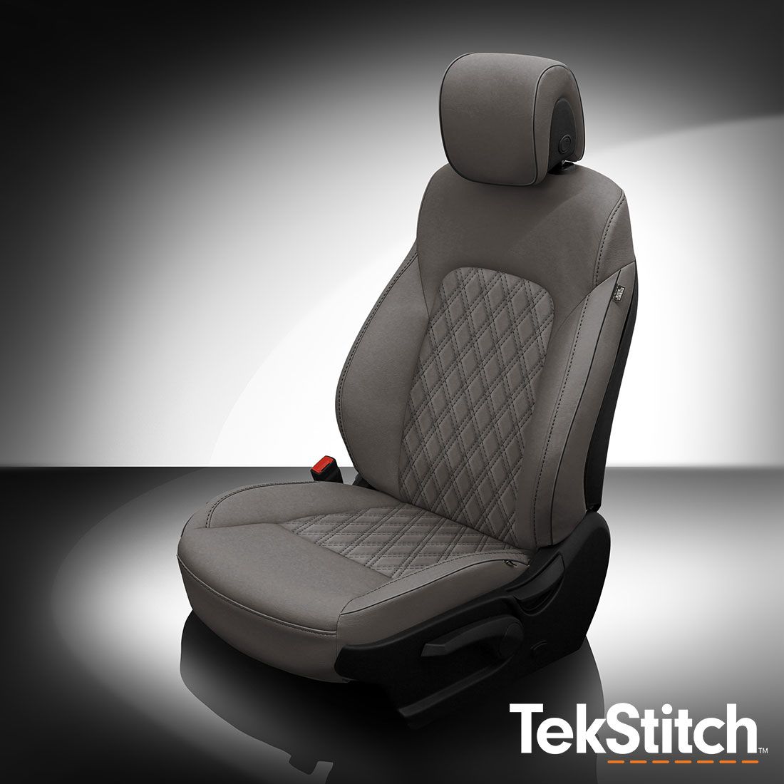 Lt. Grey wrap, Black contrast all stitch, Black piping, TekStitch Double Diamond Insert Black TekColor