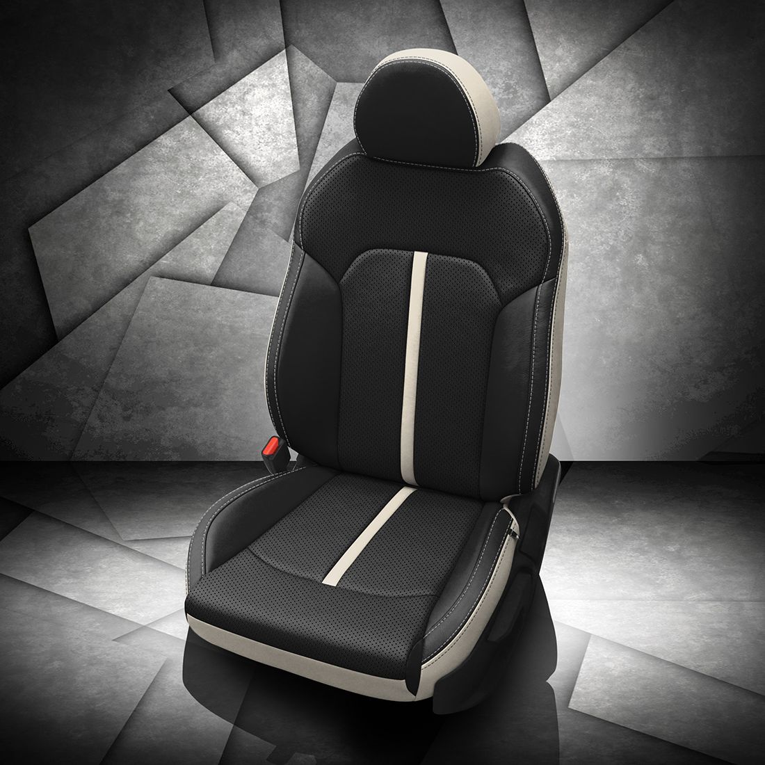 PEARL wrap, BLACK Facing, Perf Body, SILVER piping, PEARL wings