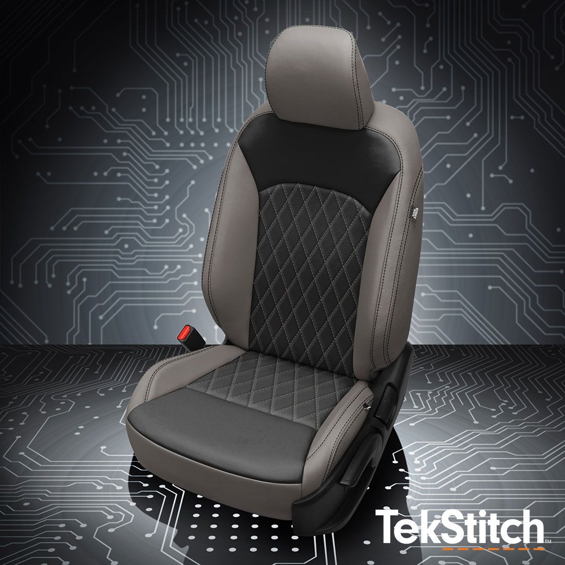 Ash wrap, Black body, Black contrast all stitch, TekStitch Diamond Insert Ash TekColor