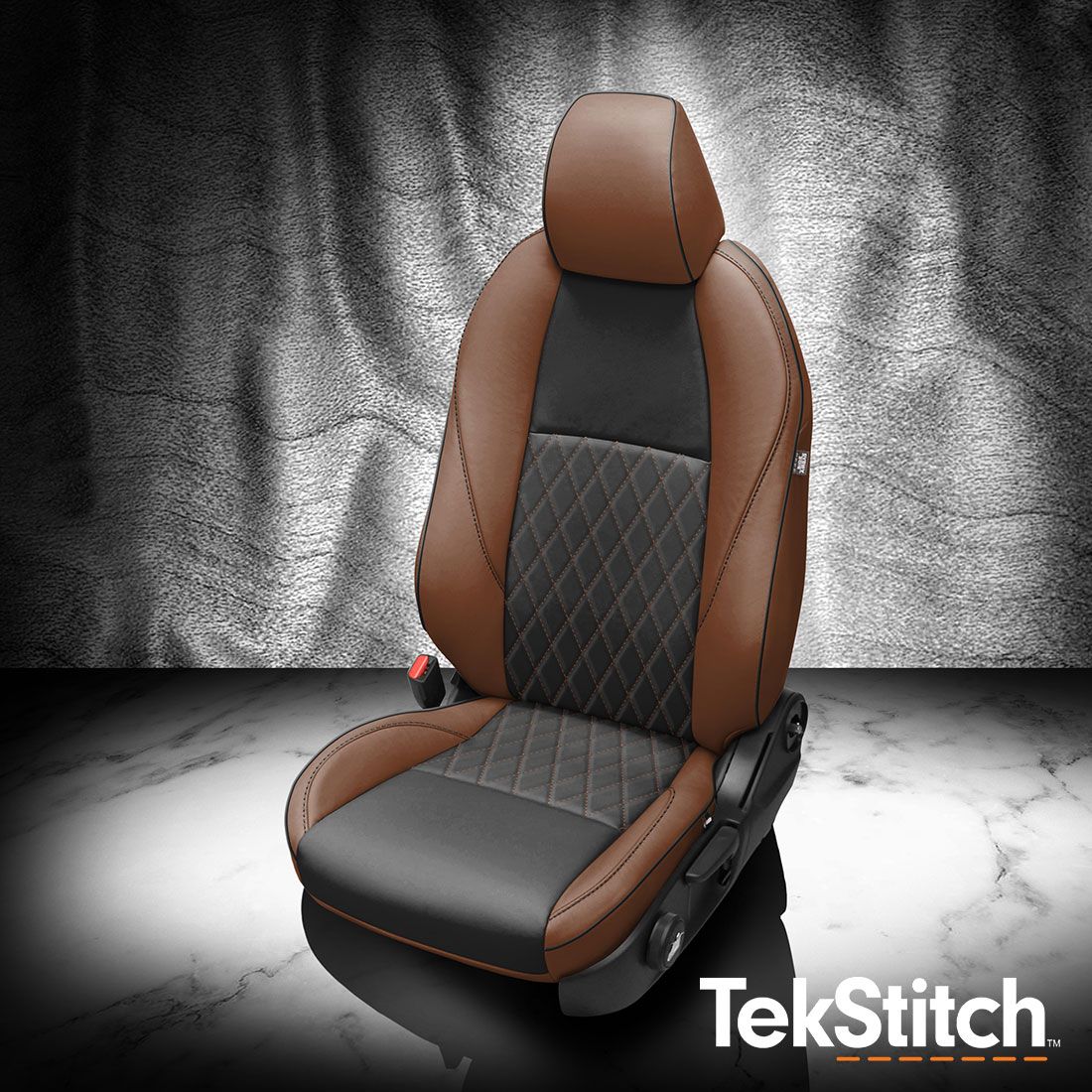 Mahogany wrap, Black body, Black contrast all stitch, Black piping, TekStitch Diamond Insert Mahogany TekColor