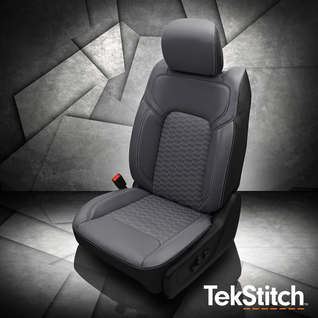 Black wrap, Lapis faces, Silver contrast all stitch, TekStitch Double Hex Tek Insert, TekColor Silver