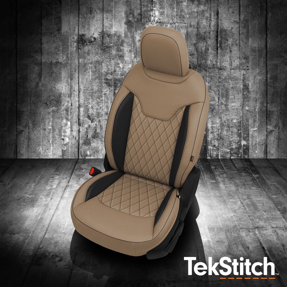 Sandstone wrap, Black wings, Black contrast all stitch, Black piping, TekStitch Diamond Insert Black TekColor