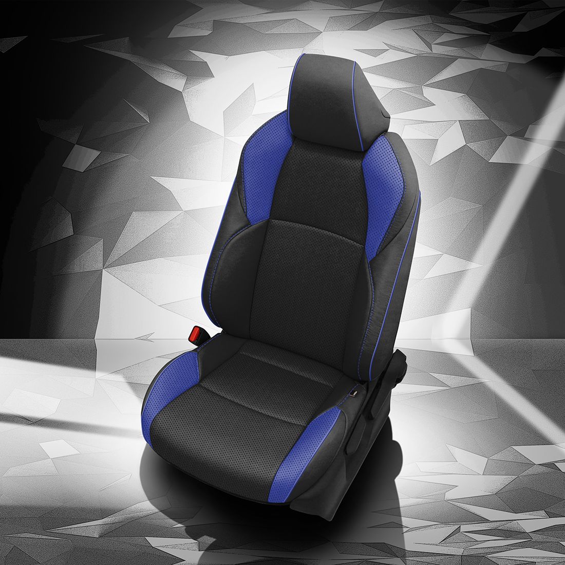 BLACK wrap, COBALT Wings, Perf Body & Wings, COBALT piping