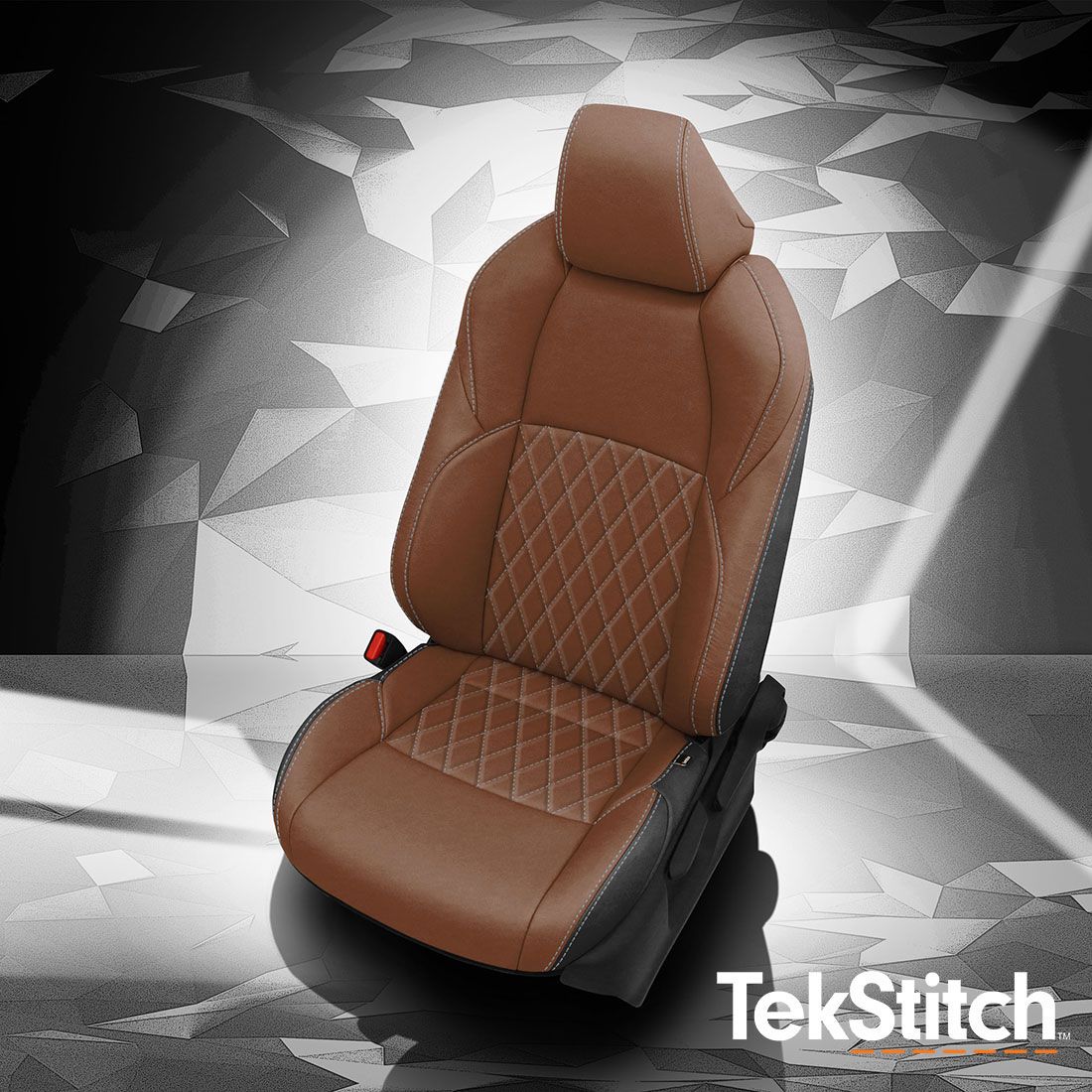 Black wrap, Mahogany faces, Silver contrast all stitch, TekStitch Diamond Insert Silver TekColor