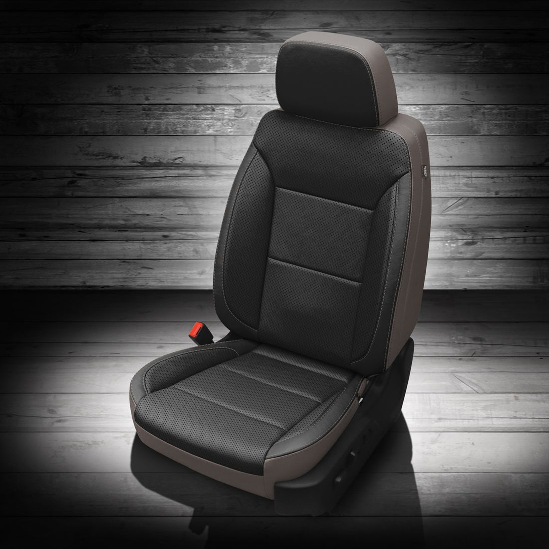 PLATINUM wrap, BLACK Facing, Perf Body & Wings, PLATINUM contrast all stitch
