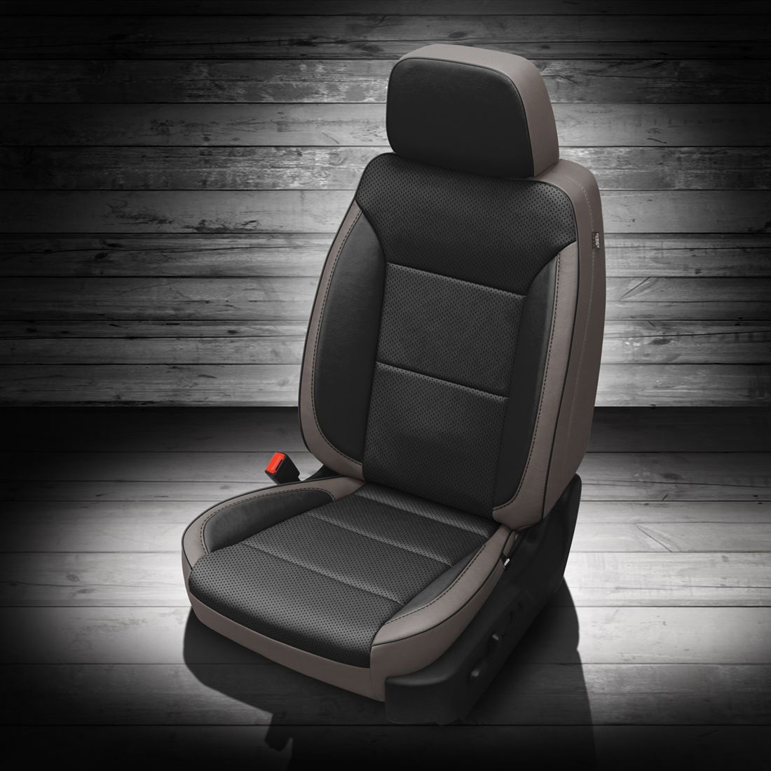 PLATINUM wrap, BLACK Center, Perf Body, BLACK piping, BLACK wings