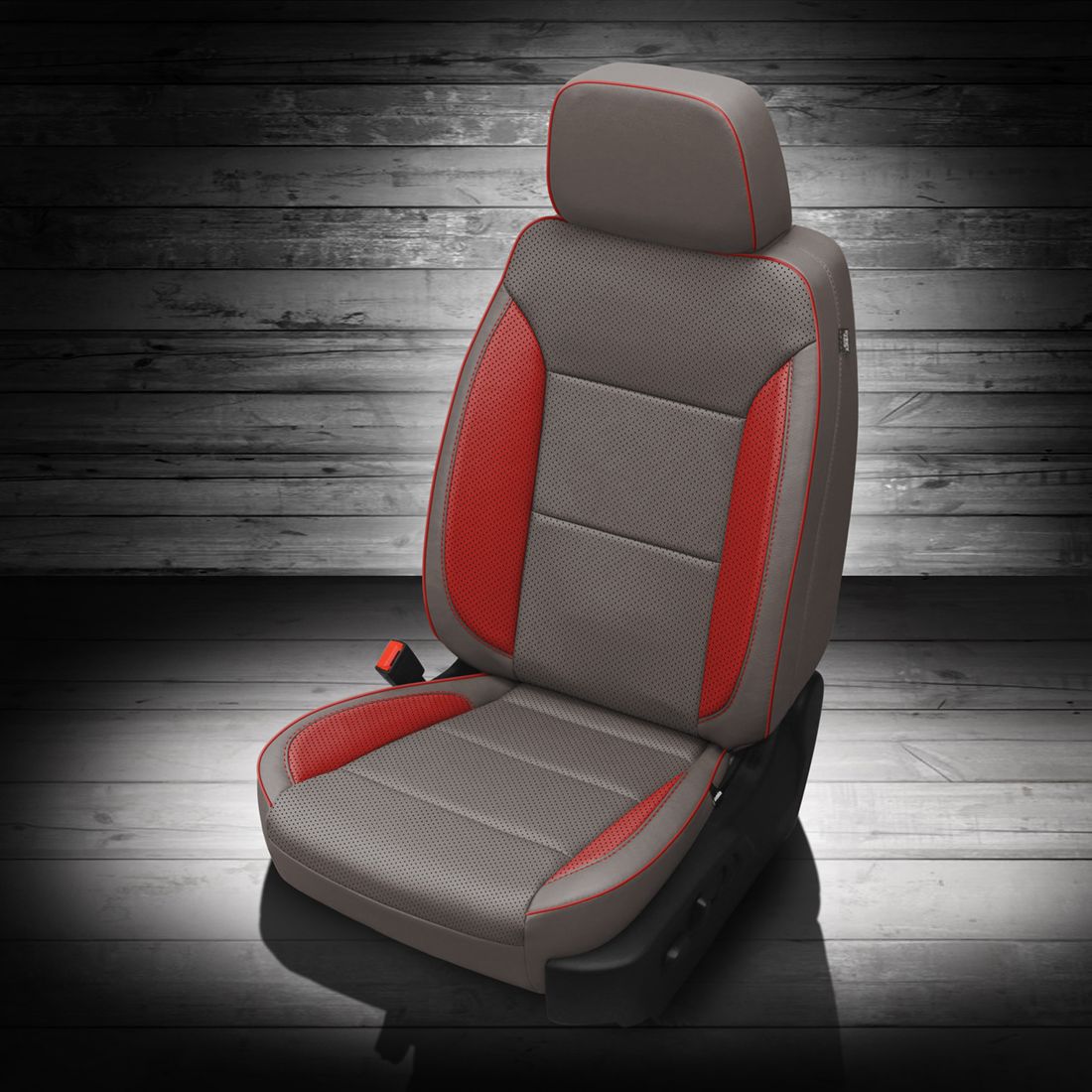 PLATINUM wrap, RED Wings, Perf Body & Wings, RED piping