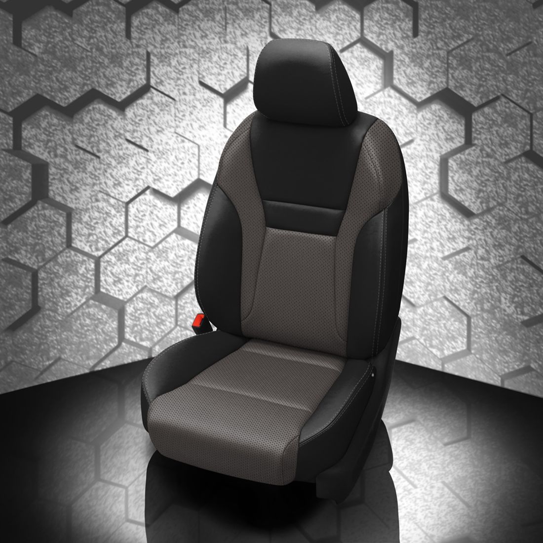 BLACK wrap, LT GREY Combo, Perf Combo & Wings, LT GREY piping, LT GREY wings