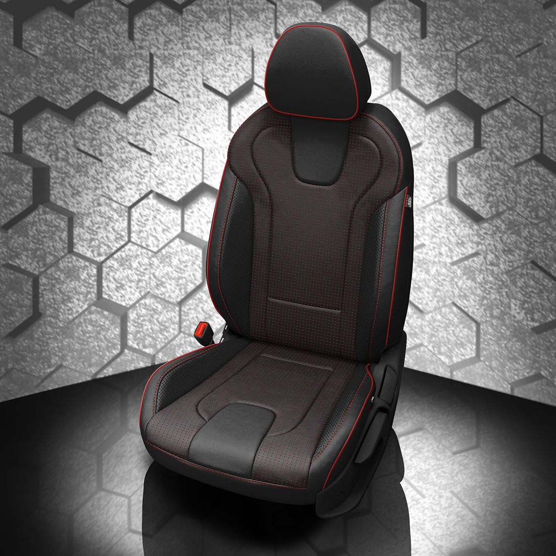 BLACK wrap, BCDA RED Insert, RED piping, BCDA RED wings