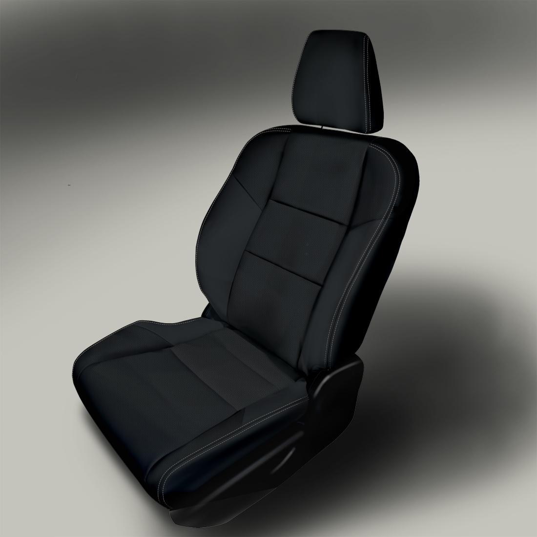 BLACK wrap, Perf Body & Wings, SILVER double stitching