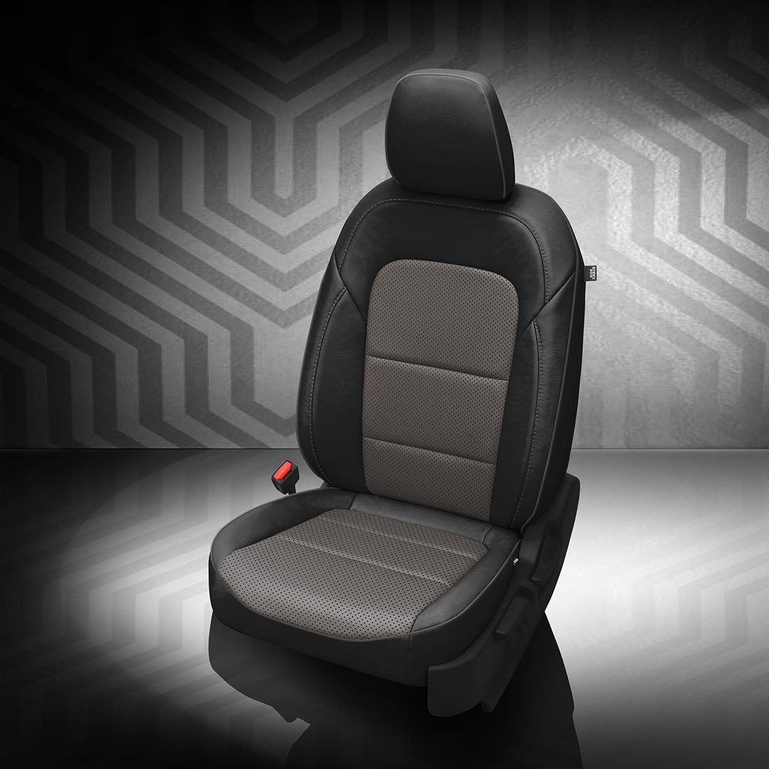 BLACK wrap, LT GREY Combo, Perf Combo, LT GREY piping