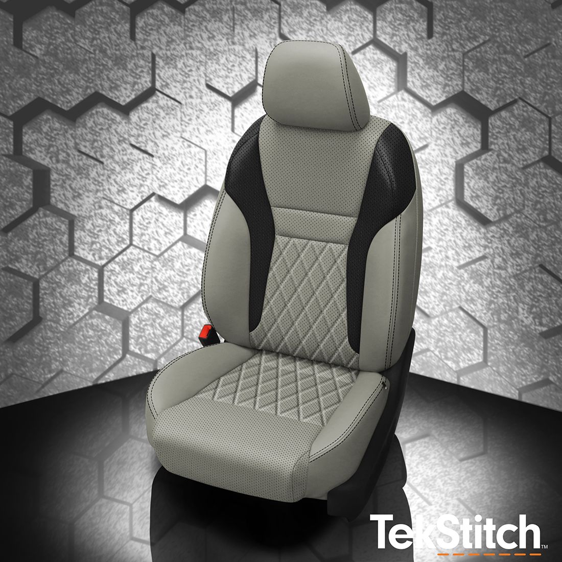 Fossil wrap, perf body, Black perf wings, Black contrast all stitch, TekStitch Diamond Insert Fossil TekColor