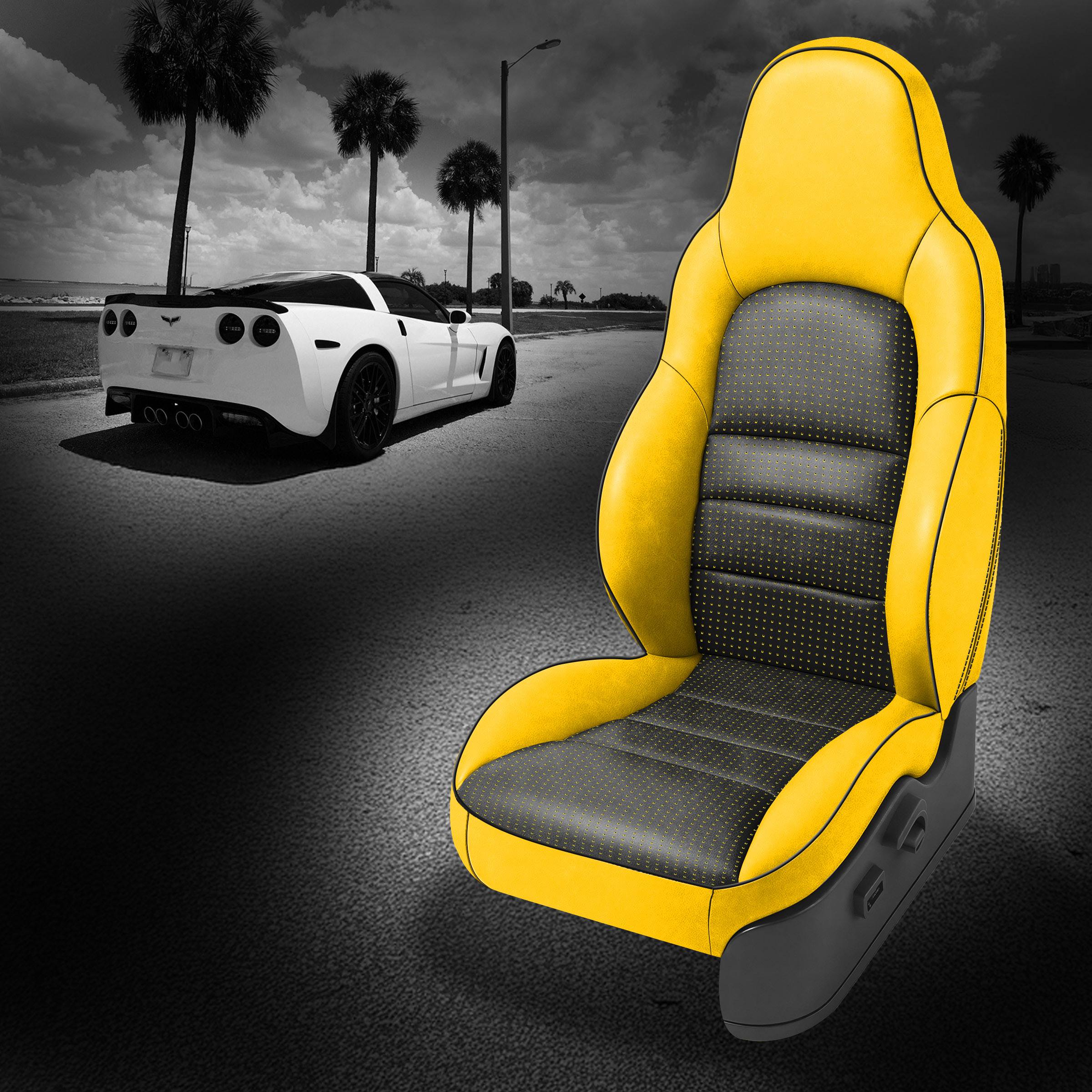 HYPER YELLOW wrap, BCDA YELLOW Combo, BLACK piping