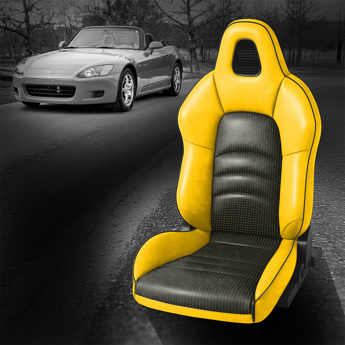 HYPER YELLOW wrap, BCDA YELLOW Combo, BLACK piping