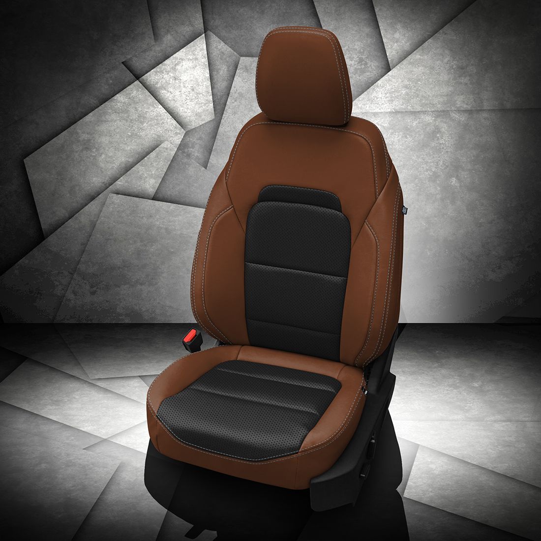 MAHOGANY wrap, BLACK Combo, Perf Combo & Wings, SILVER contrast all stitch, BLACK wings
