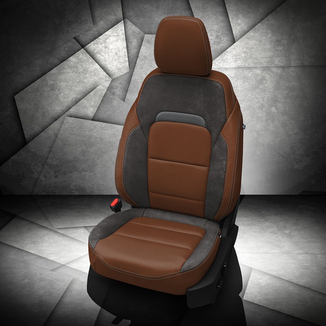 MAHOGANY wrap, ~6929 DARK SLATE Body, Perf Combo, LUNAR GREY contrast all stitch, LUNAR GREY wings