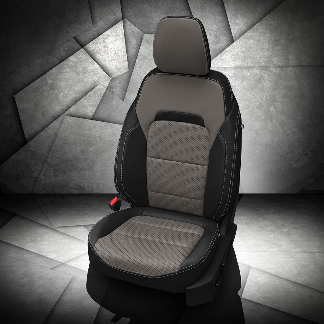 BLACK wrap, ASH Center, Perf Combo & Wings, SILVER contrast all stitch, BLACK wings