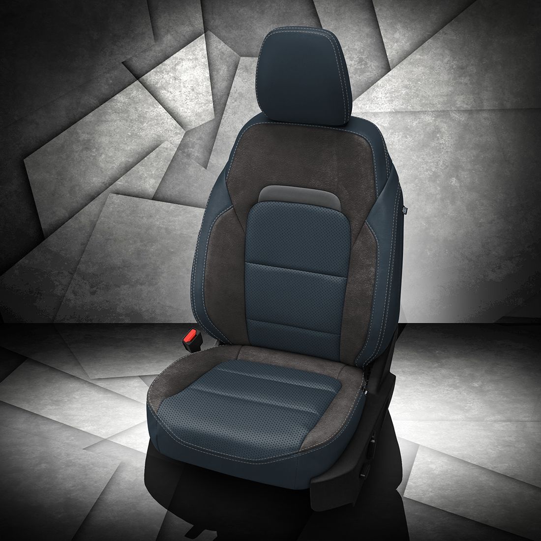 BLUE wrap, ~6929 DARK SLATE Body, Perf Combo, LUNAR GREY contrast all stitch, LUNAR GREY wings