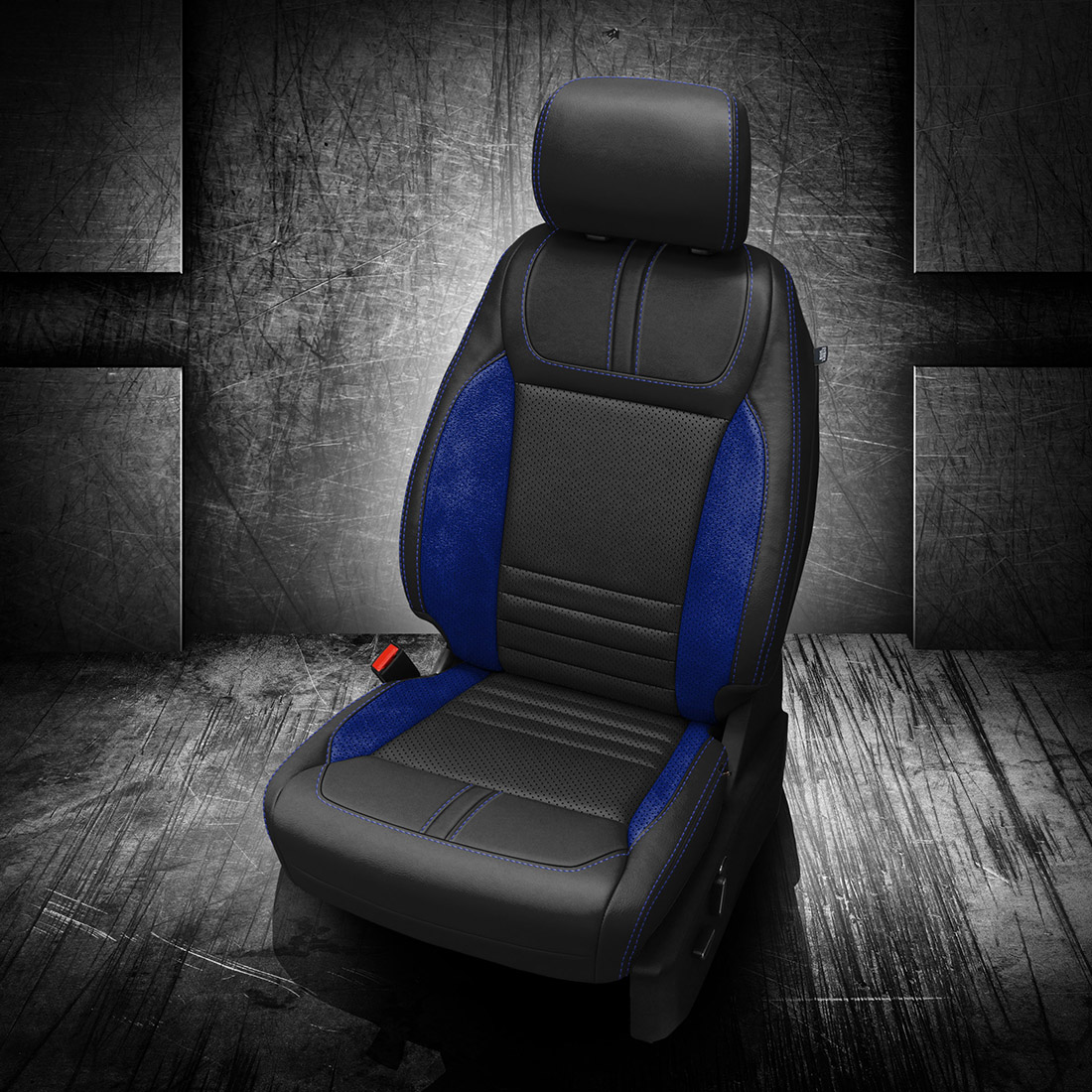 BLACK wrap, ~3037 SAPPHIRE Wings, Perf Inserts & Wings, COBALT contrast all stitch