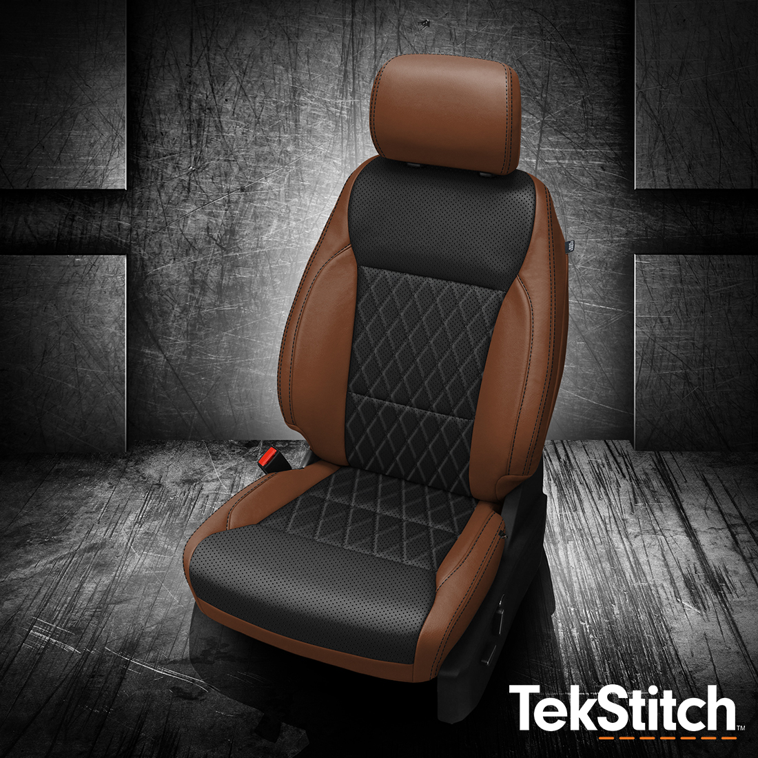 Mahogany wrap, Black body, perf body, Black contrast all stitch, TekStitch Diamond Insert Black TekColor