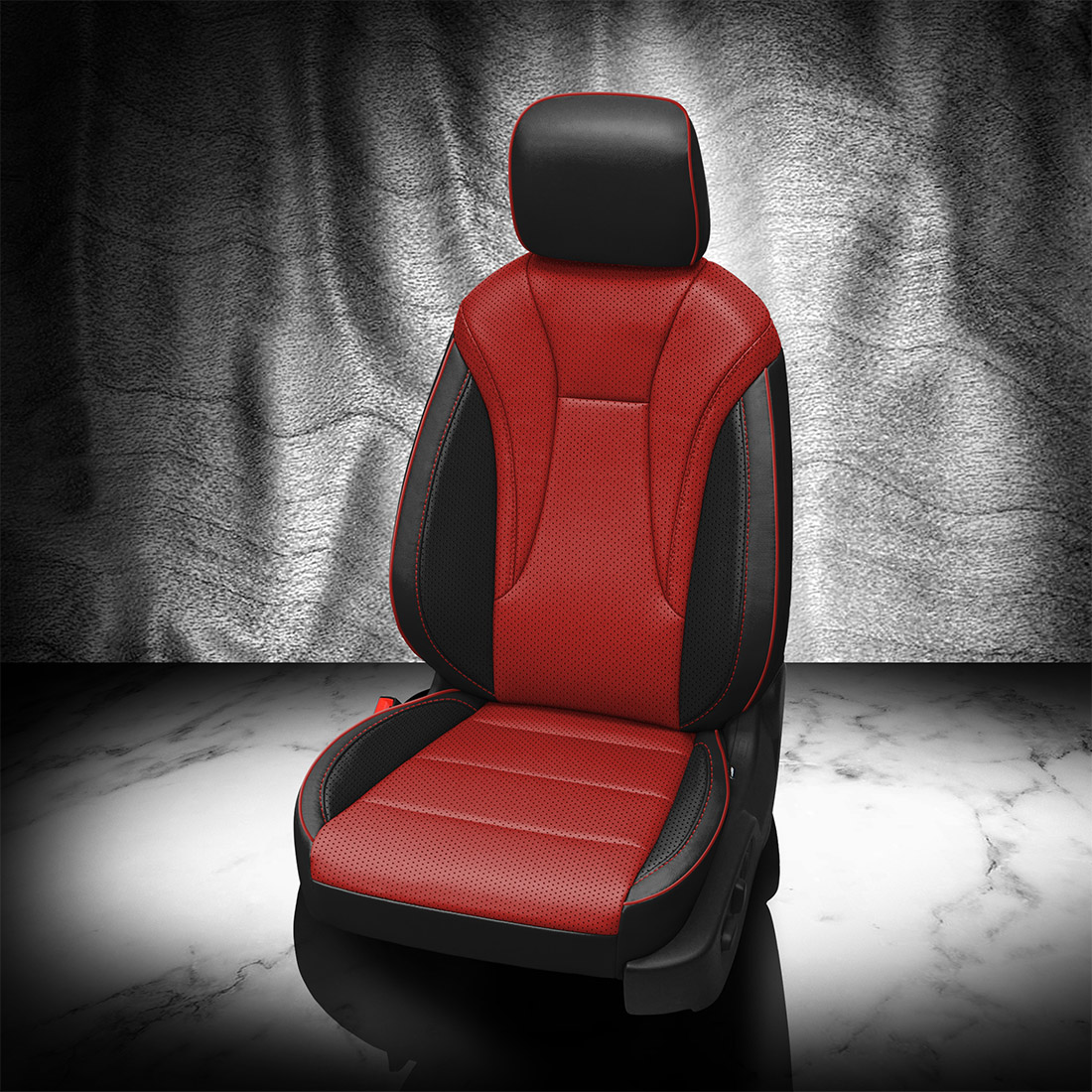BLACK wrap, RED Body, Perf Body & Wings, RED piping