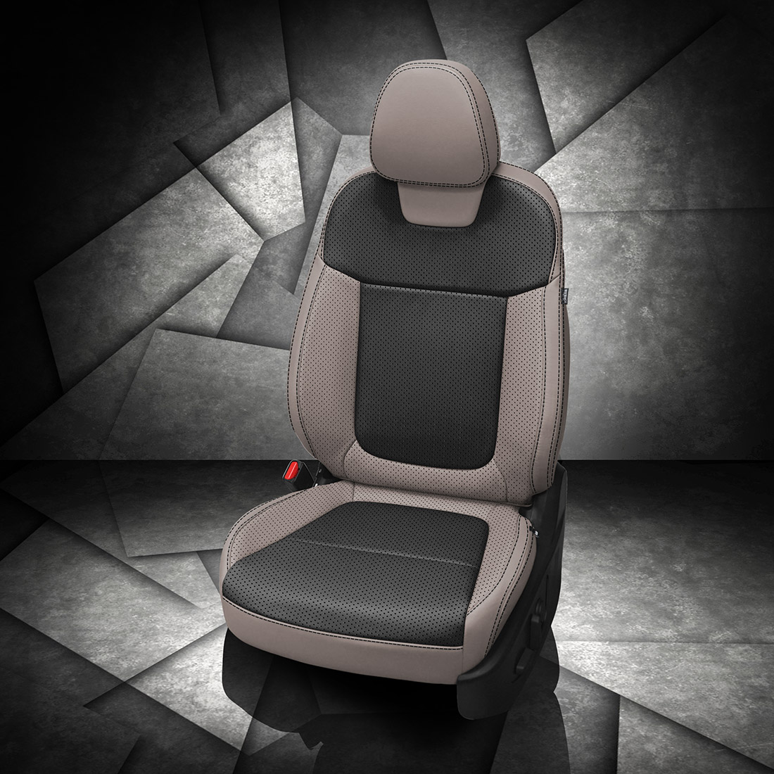 DOVE GREY wrap, BLACK Body, Perf Body & Wings, BLACK contrast all stitch