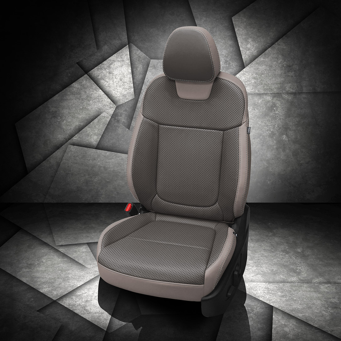 DOVE GREY wrap, LT GREY Center, Perf Body & Wings, SILVER contrast all stitch, LT GREY wings