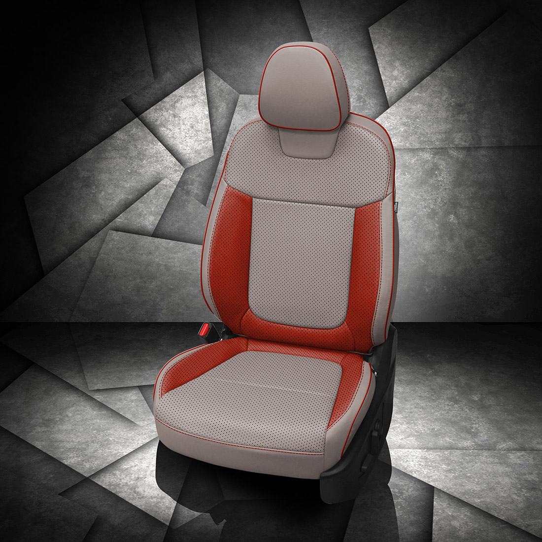 DOVE GREY wrap, CARDINAL Wings, Perf Body & Wings, CARDINAL piping