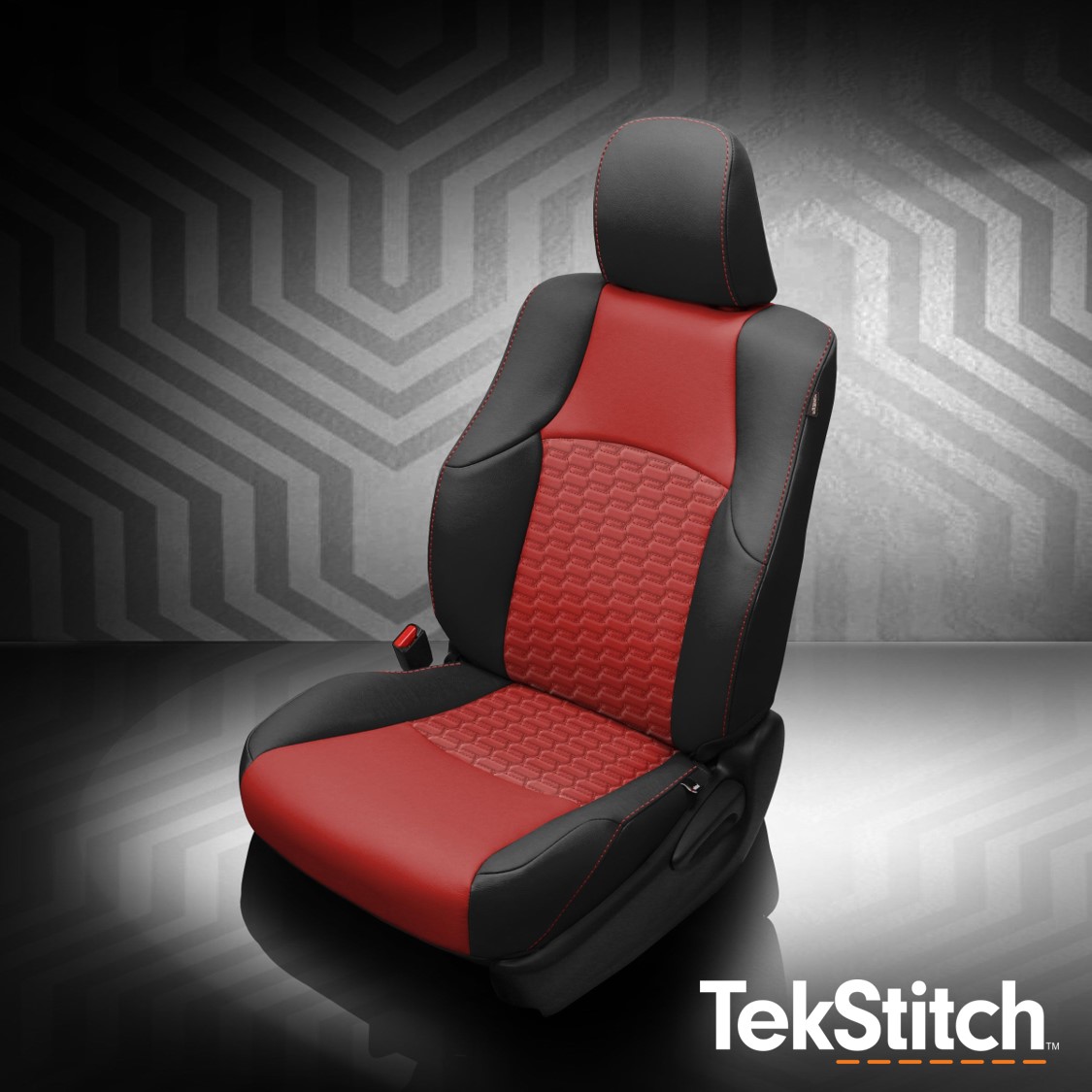 Black wrap, Red body, Red top contrast all stitch, TekStitch Double Hex Insert, Tek Color Red