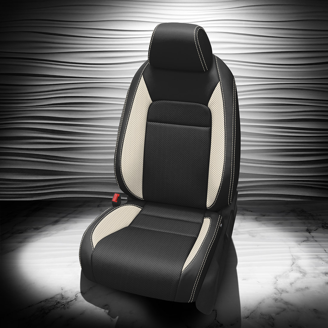 BLACK wrap, PEARL Wings, Perf Combo & Wings, PEARL contrast all stitch
