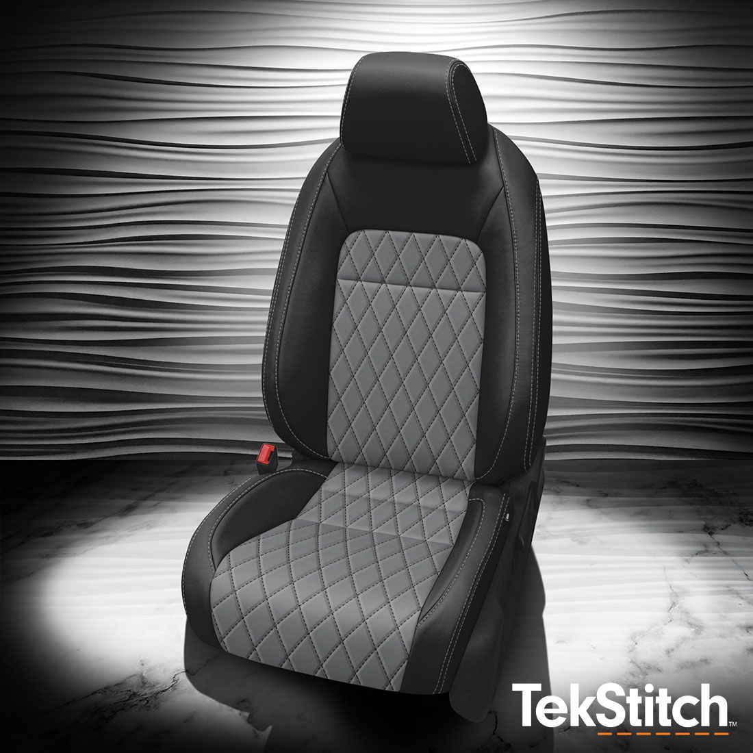 BLACK wrap, LUNAR GREY Combo, LUNAR GREY contrast all stitch, TekStitch Diamond inserts, BLACK TekColor