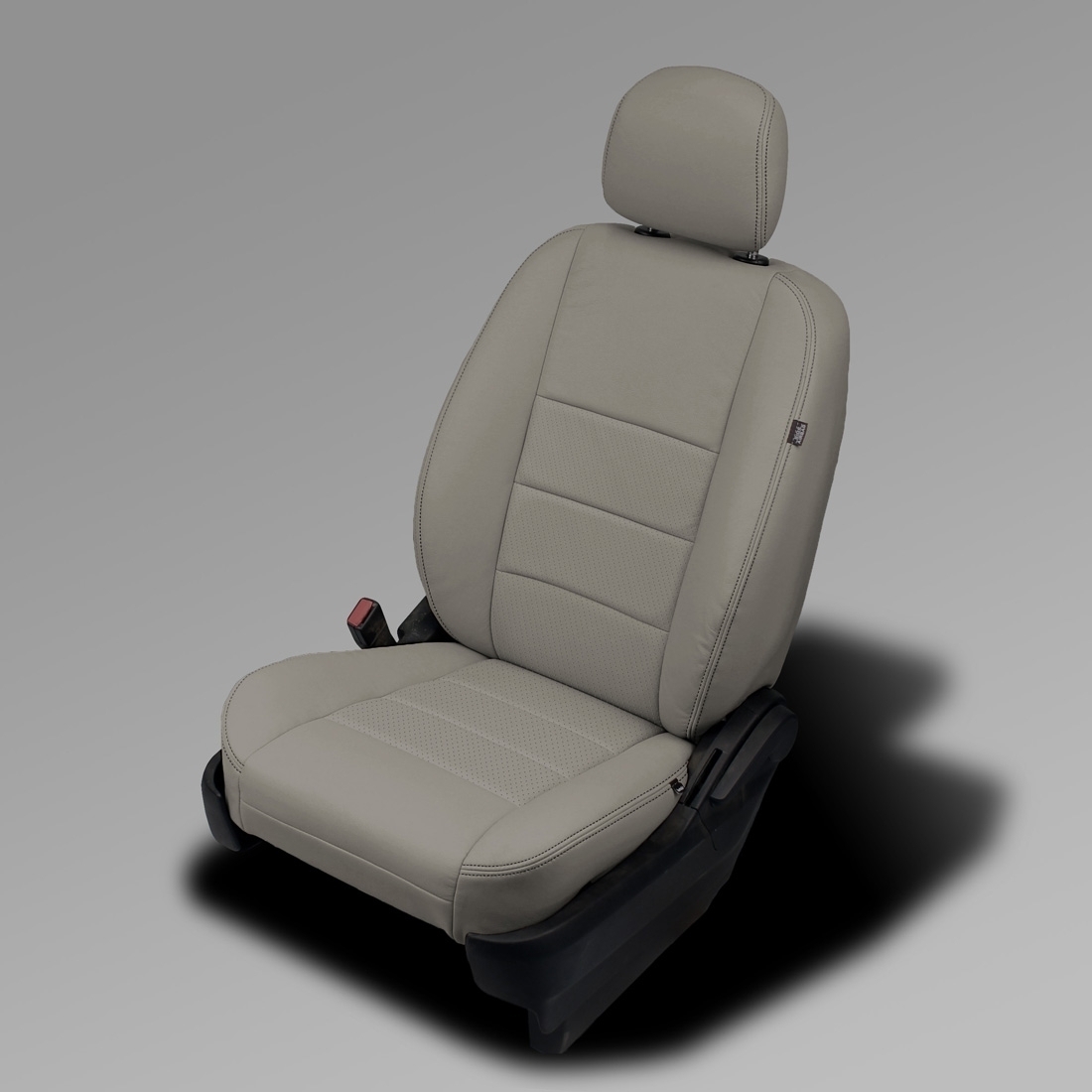 DOVE GREY wrap, Perf Inserts, BLACK double stitching