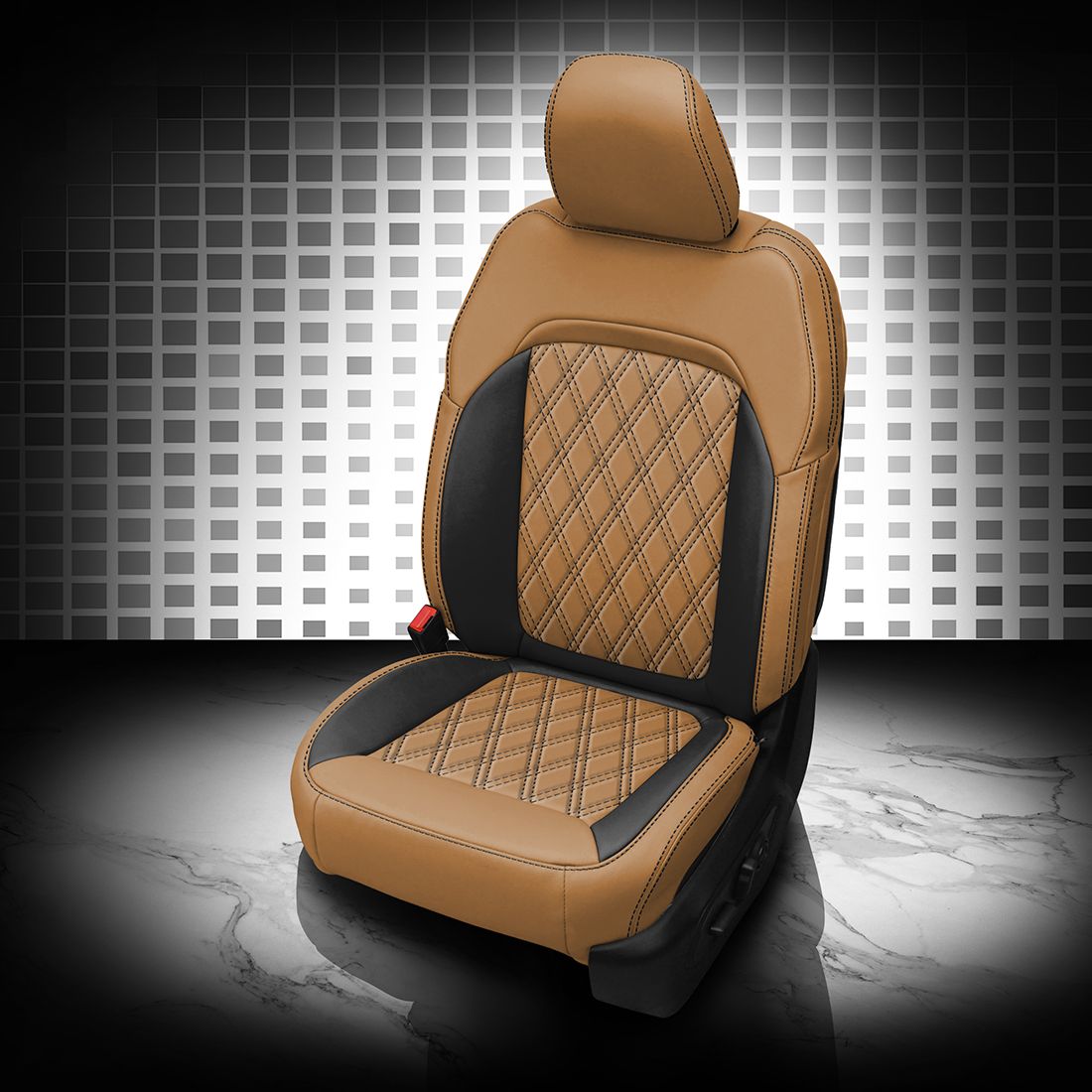 Tan wrap, Black wings, Black contrast all stitch, TekStitch Double Diamond Insert Black TekColor